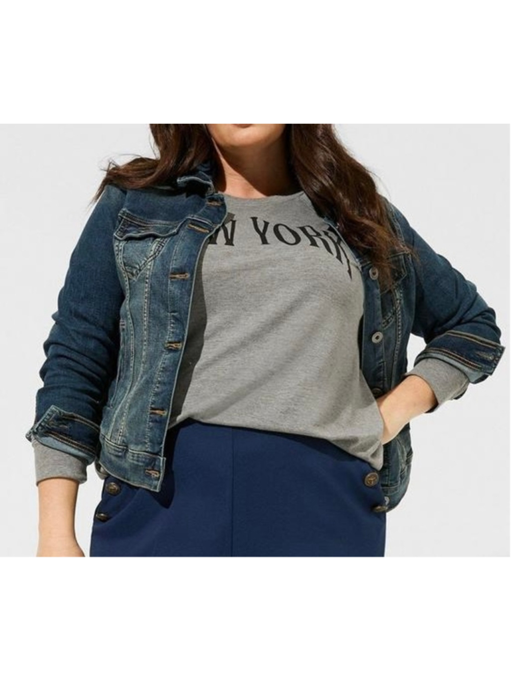Torrid Medium Wash Trucker Denim Jean Jacket